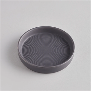 St Eval Dark Grey Candle Plate Small